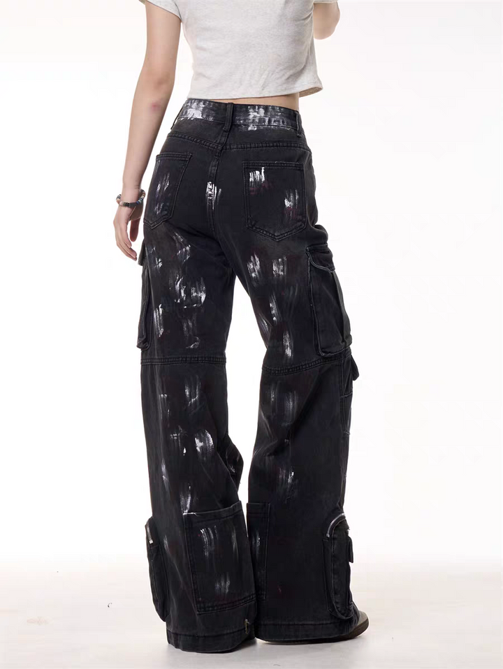 GKIKZ GRUNGE GEAR ZIPPED UTILITY PANTS