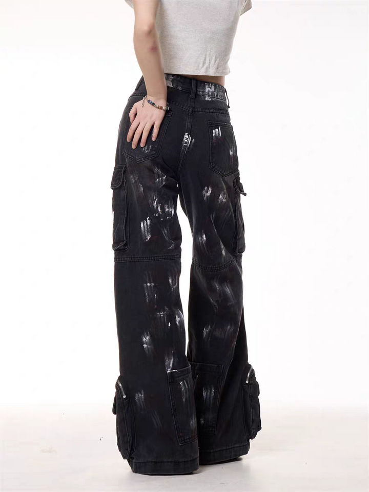 GKIKZ GRUNGE GEAR ZIPPED UTILITY PANTS