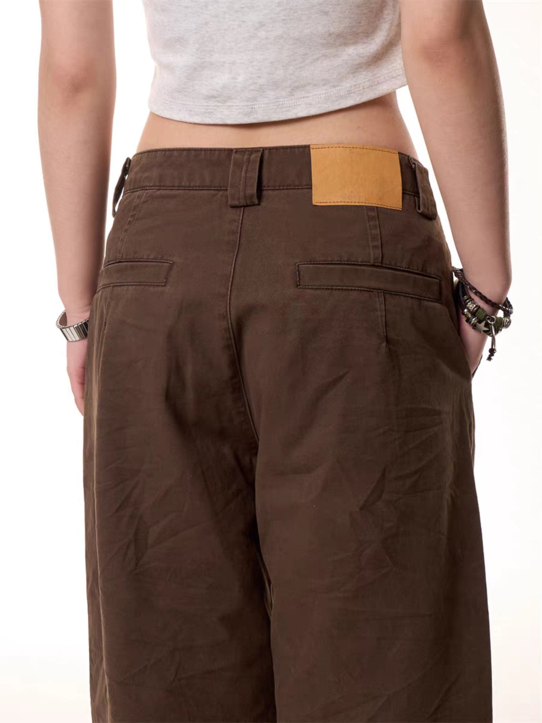 GKIKZ RUSTLINE WRECKED WIDE-LEG PANTS