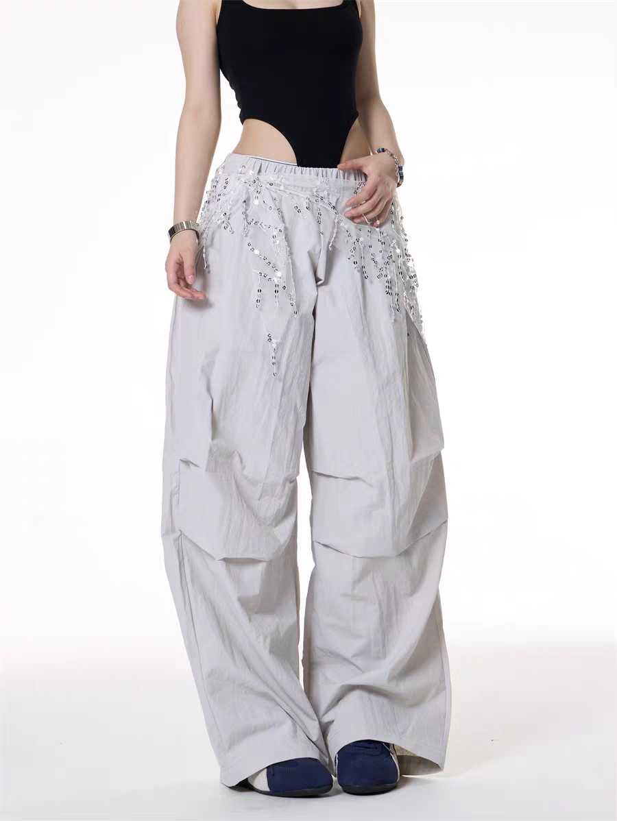 GKIKZ COSMIC CASCADE PARACHUTE PANTS
