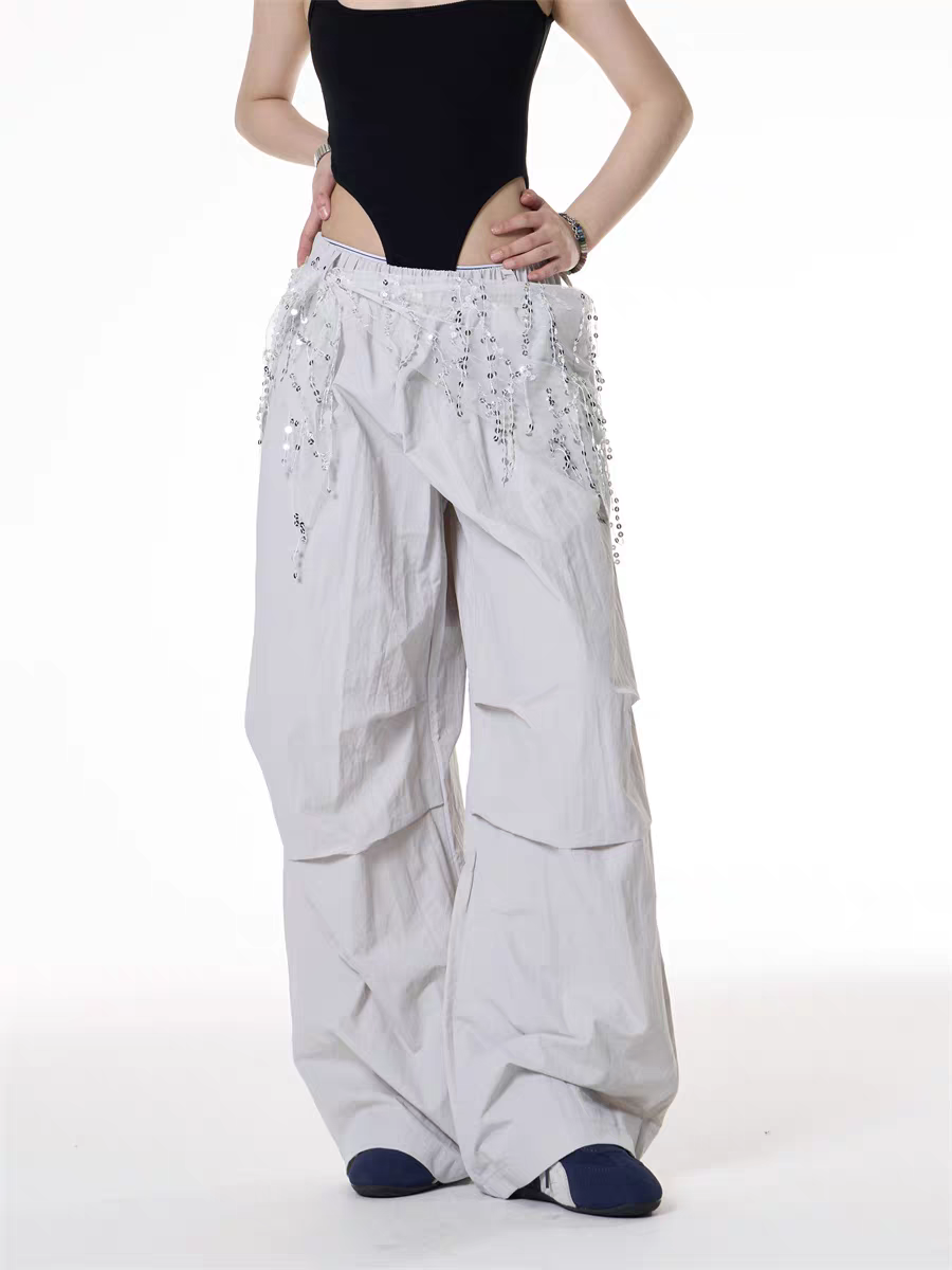 GKIKZ COSMIC CASCADE PARACHUTE PANTS