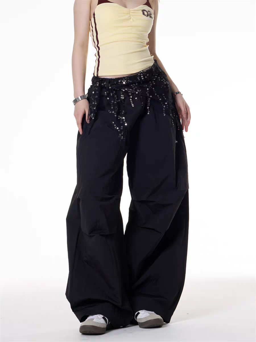 GKIKZ COSMIC CASCADE PARACHUTE PANTS