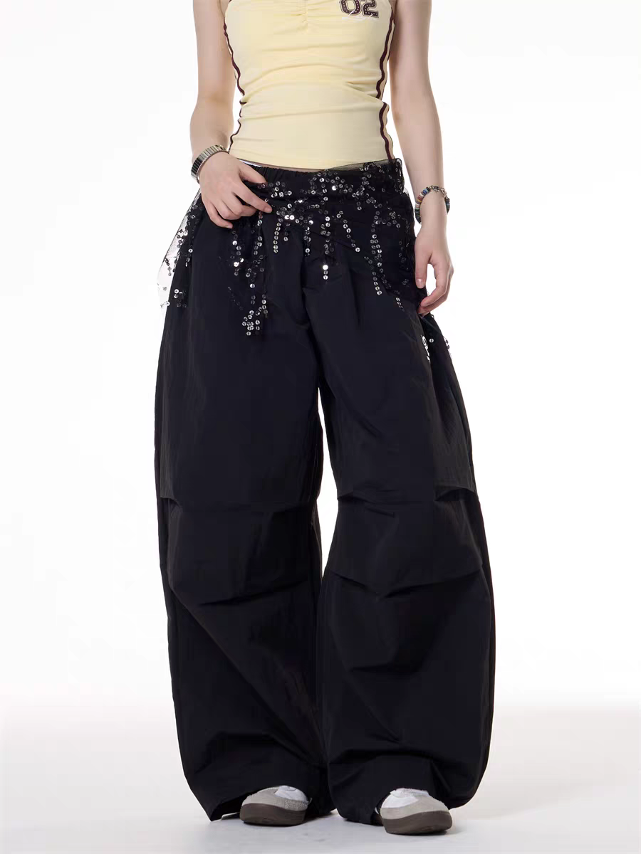 GKIKZ COSMIC CASCADE PARACHUTE PANTS