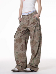 GKIKZ BOTANIC RAGE OVERSIZED CARGO PANTS