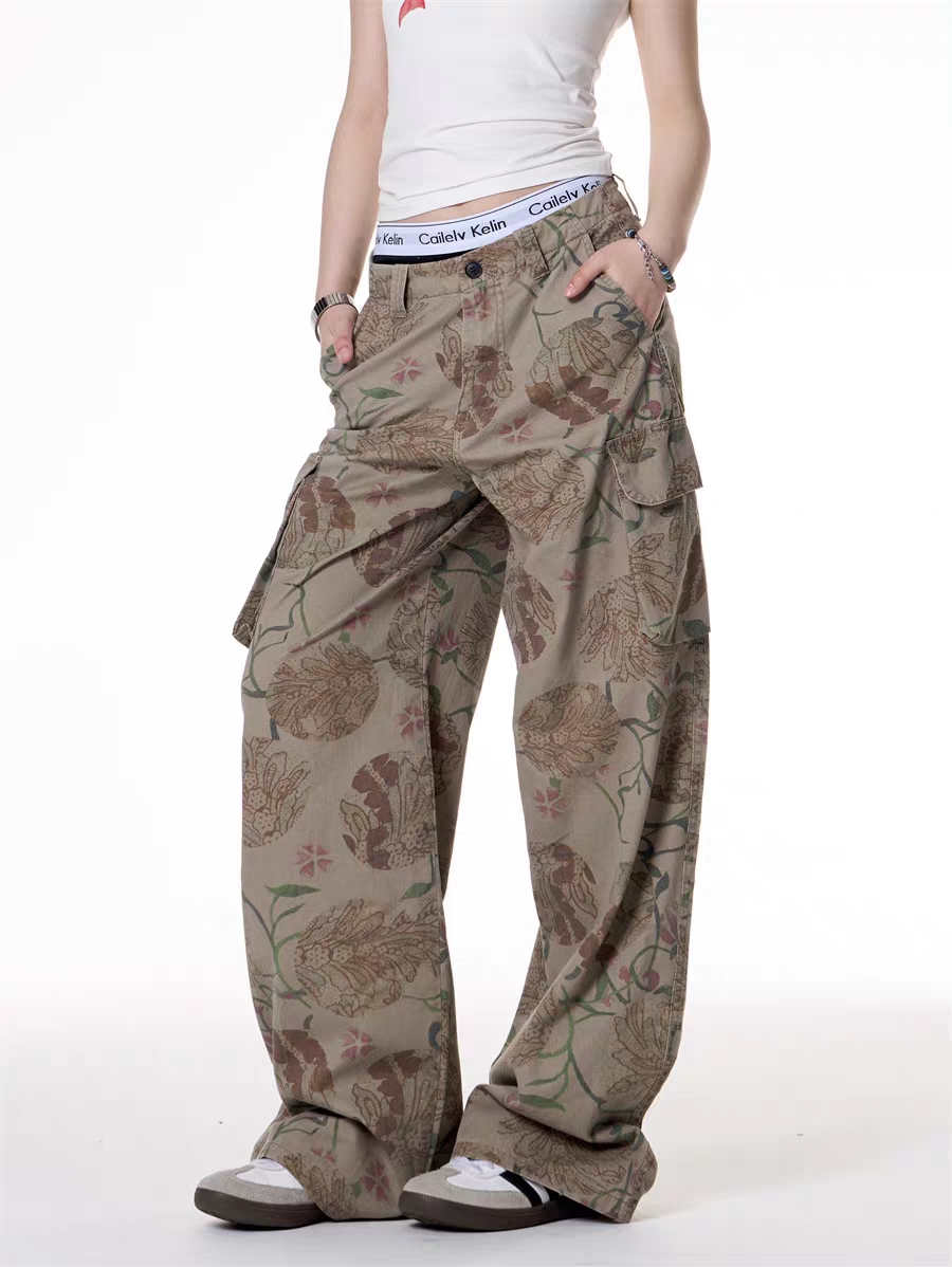 GKIKZ BOTANIC RAGE OVERSIZED CARGO PANTS