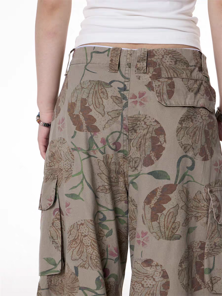 GKIKZ BOTANIC RAGE OVERSIZED CARGO PANTS