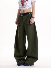GKIKZ REBEL GRAFFITI WIDE-LEG CARGO PANTS