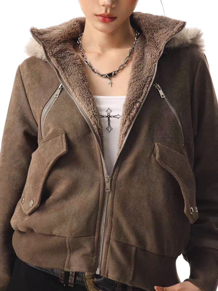 GKIKZ FROSTBITE LUXE FAUX FUR BOMBER