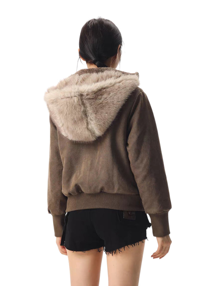 GKIKZ FROSTBITE LUXE FAUX FUR BOMBER