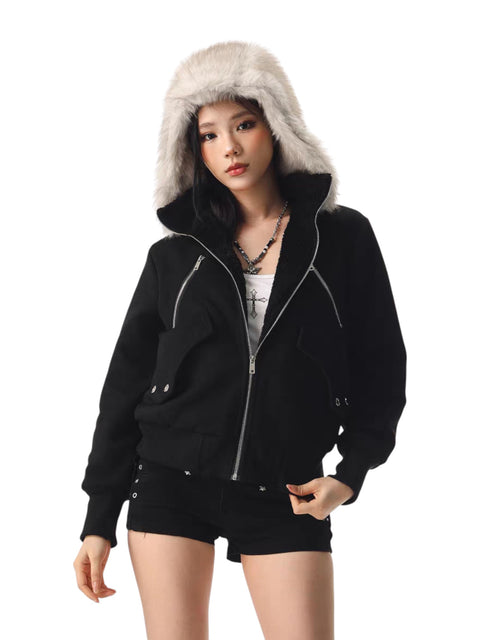 GKIKZ FROSTBITE LUXE FAUX FUR BOMBER