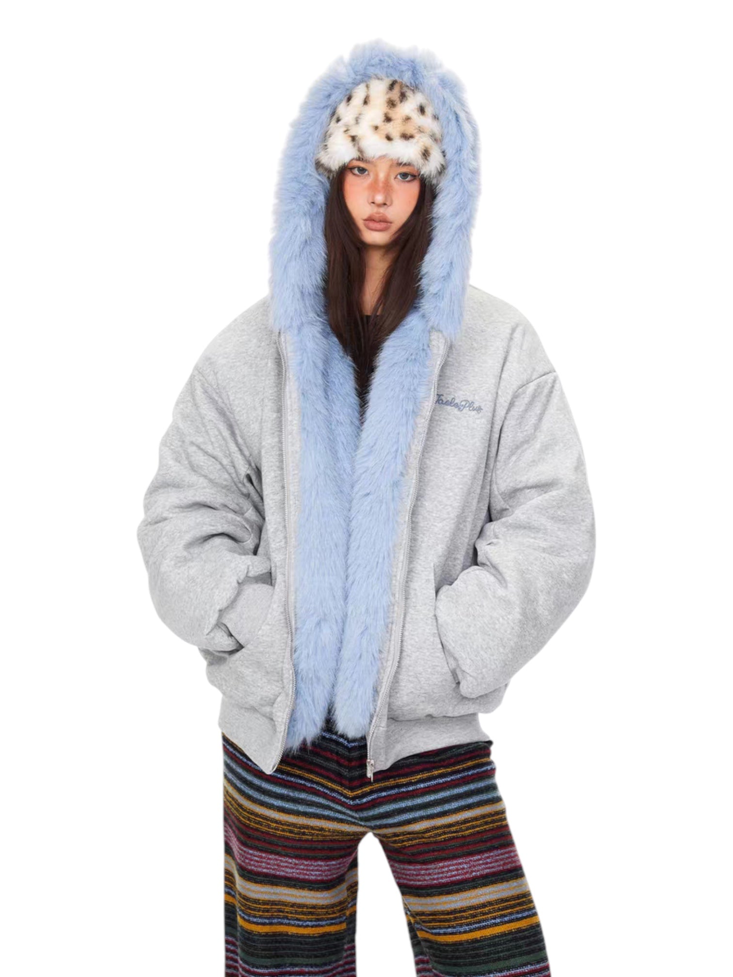 GKIKZ BABYBLISS FAUX FUR HOODIE JACKET - DOUBLE TROUBLE EDITION