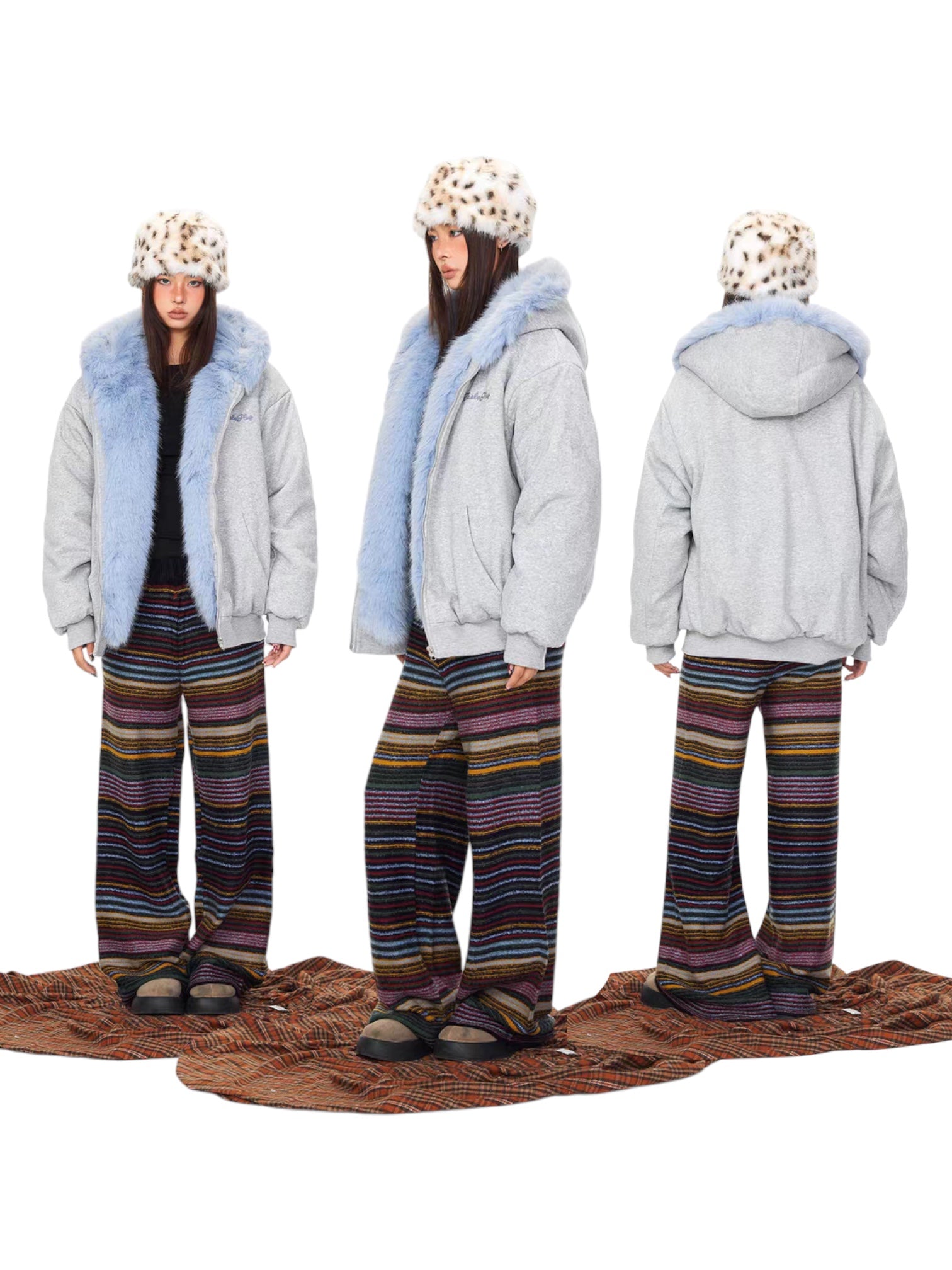 Babybliss Faux Fur Hoodie Jacket - Double Trouble Edition