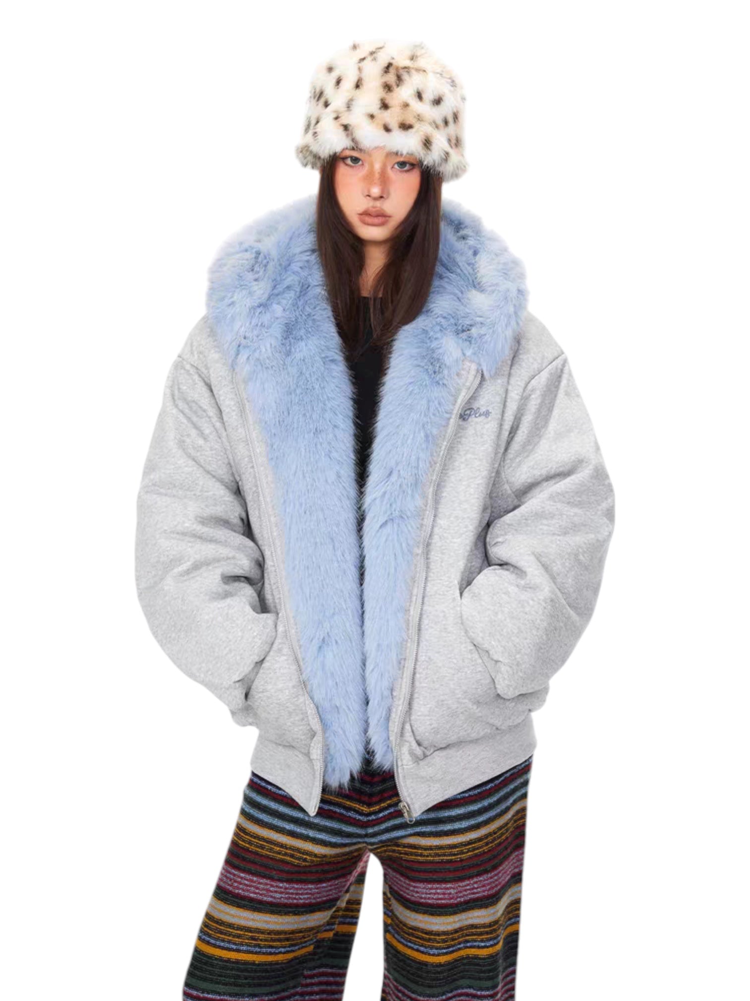 GKIKZ BABYBLISS FAUX FUR HOODIE JACKET - DOUBLE TROUBLE EDITION