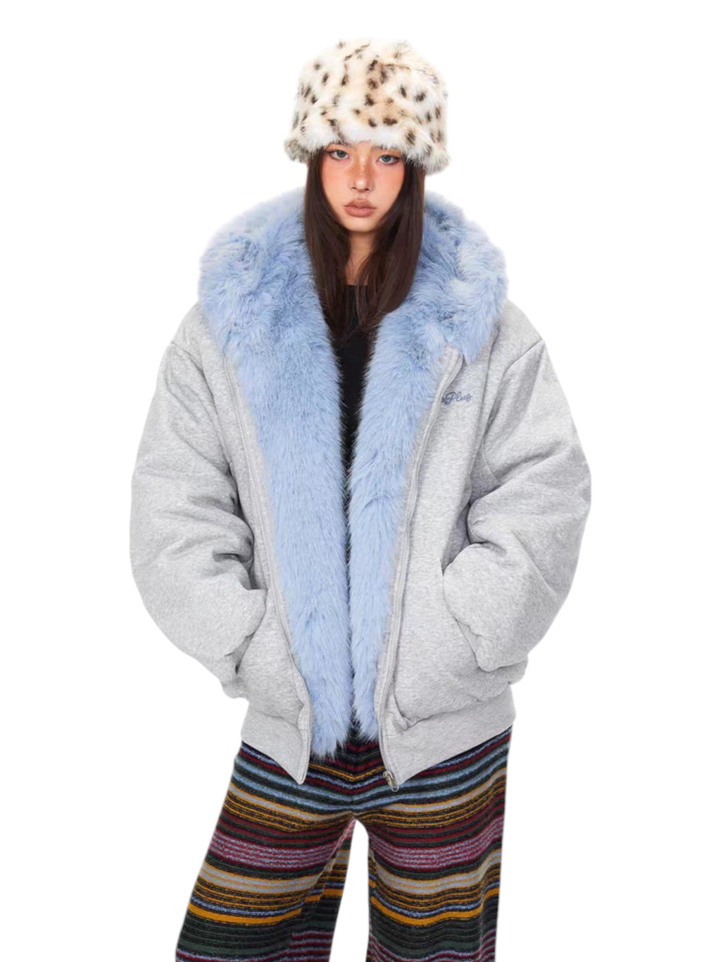 Babybliss Faux Fur Hoodie Jacket - Double Trouble Edition
