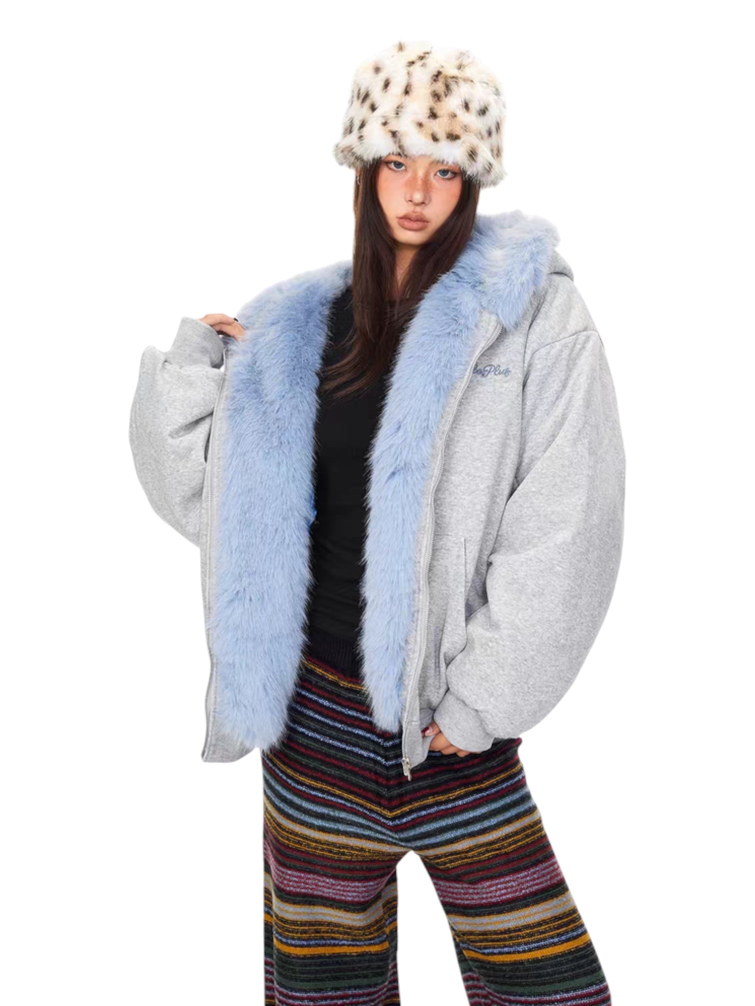 Babybliss Faux Fur Hoodie Jacket - Double Trouble Edition