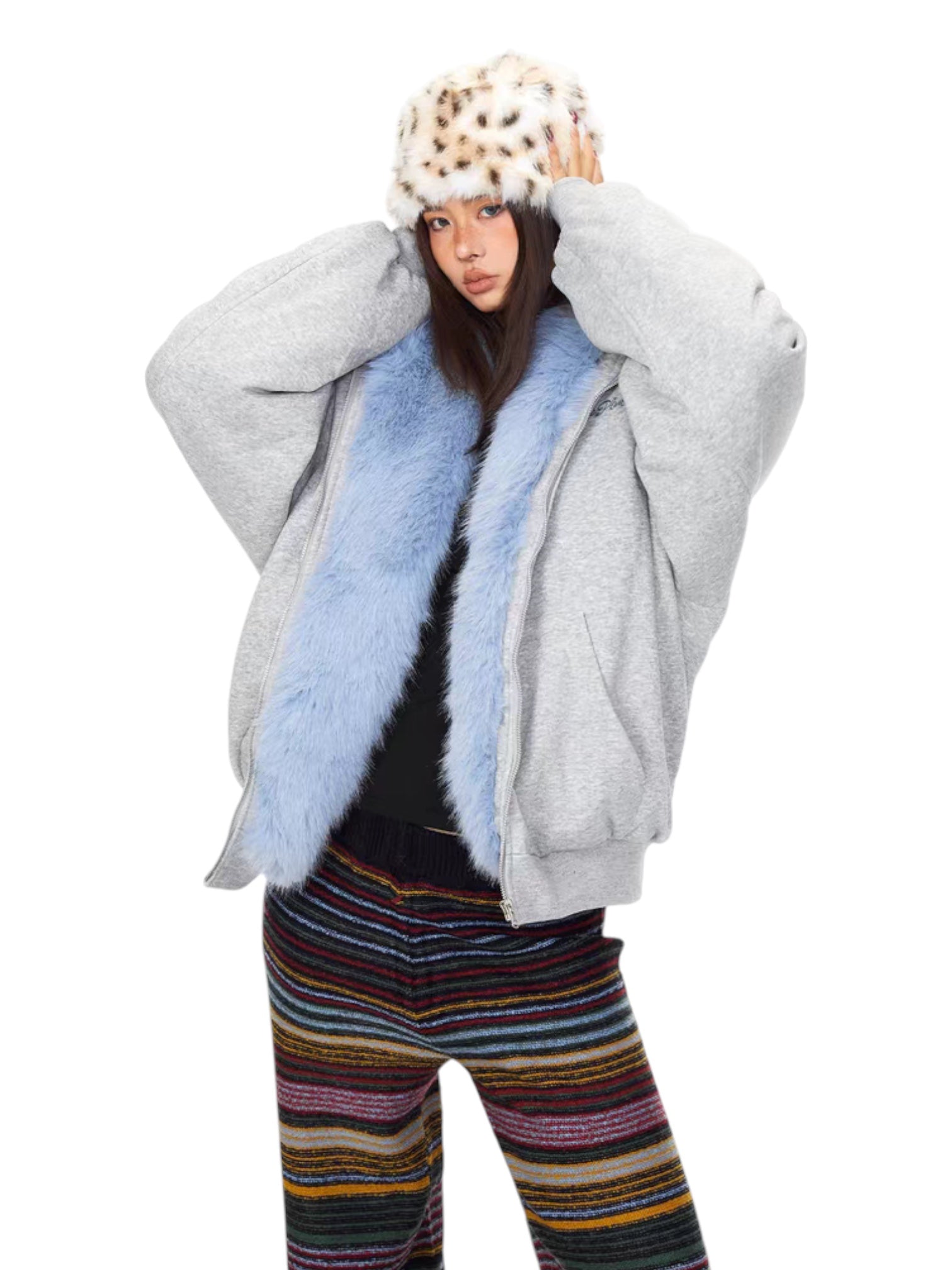 GKIKZ BABYBLISS FAUX FUR HOODIE JACKET - DOUBLE TROUBLE EDITION