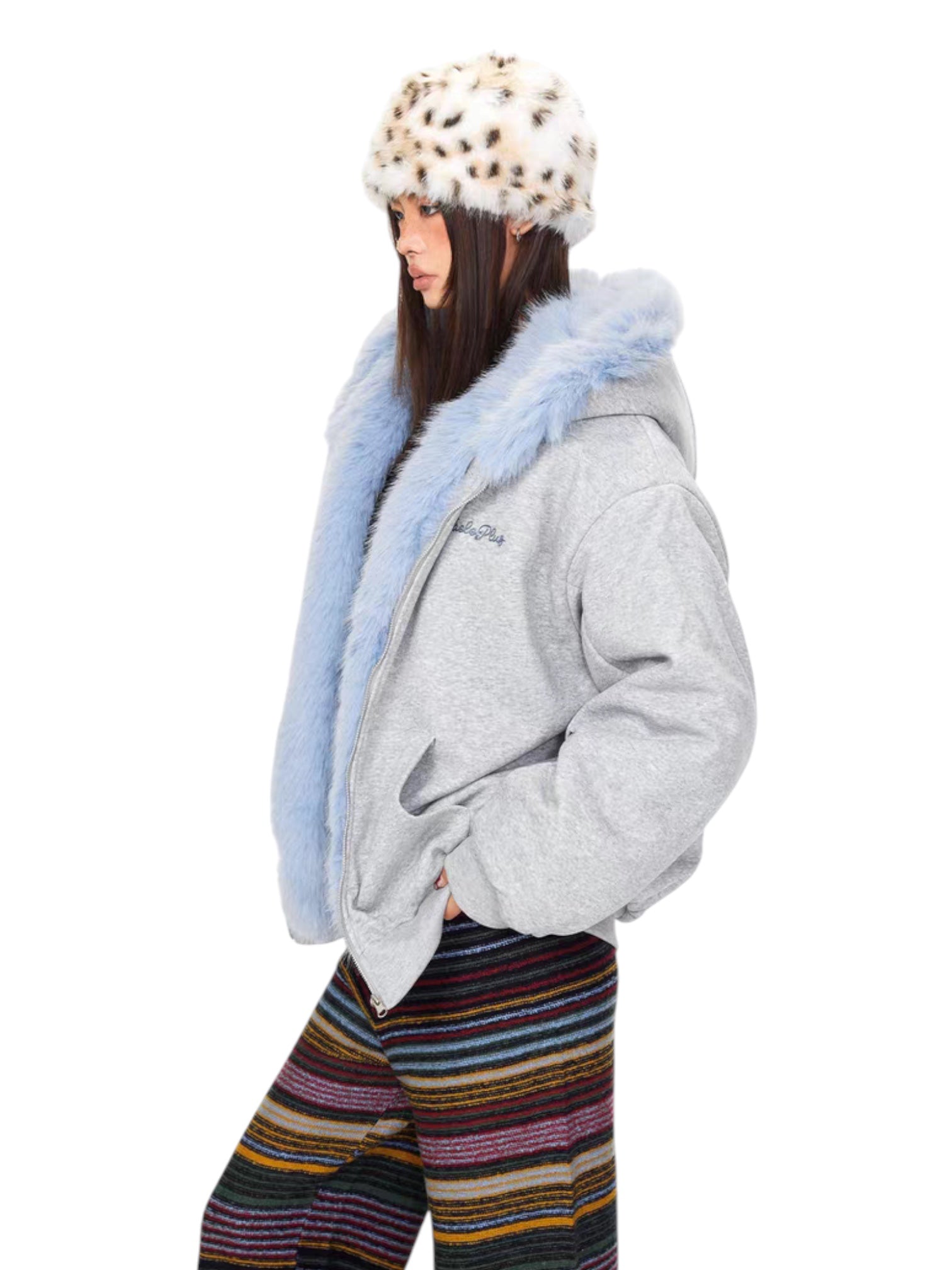 Babybliss Faux Fur Hoodie Jacket - Double Trouble Edition