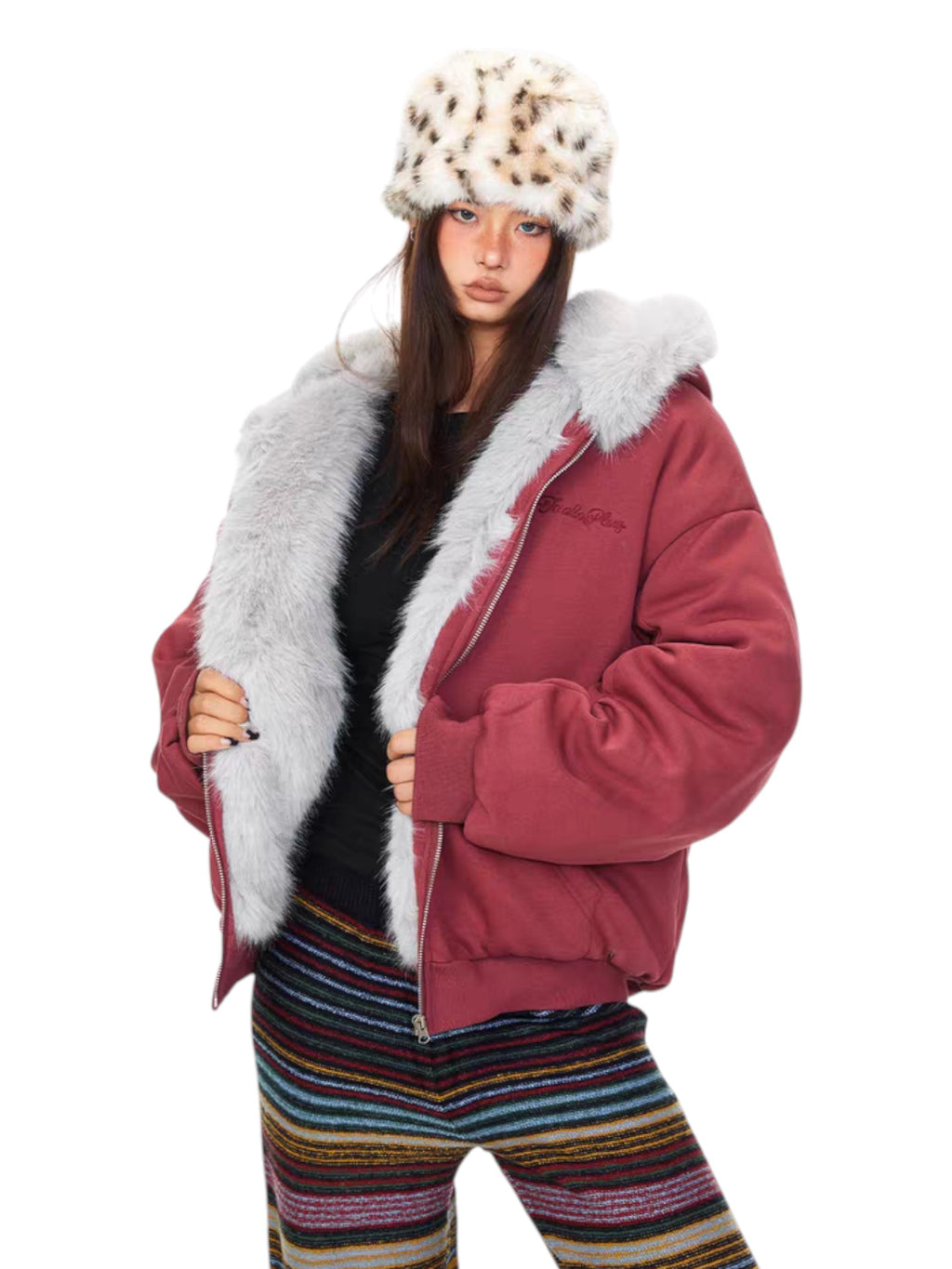 Babybliss Faux Fur Hoodie Jacket - Double Trouble Edition