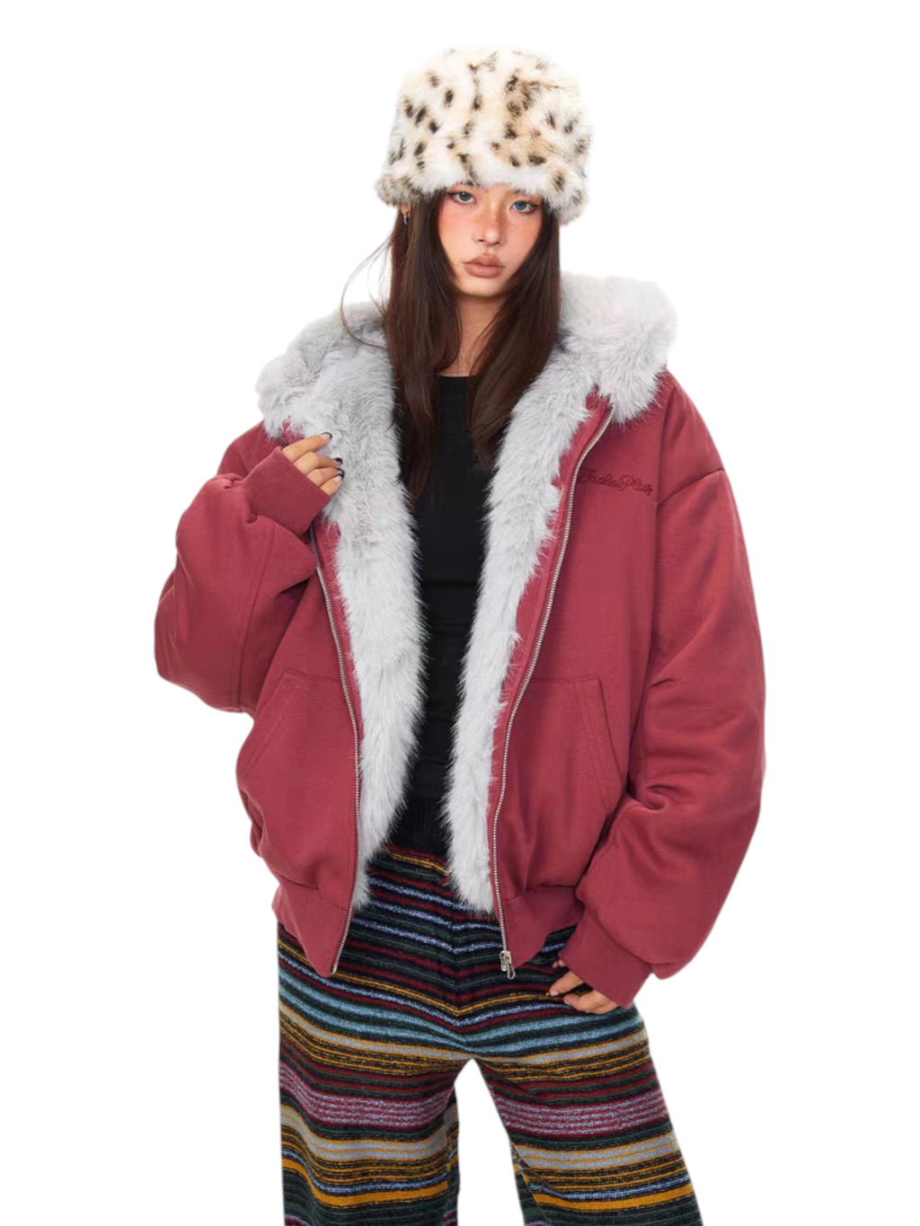 Babybliss Faux Fur Hoodie Jacket - Double Trouble Edition