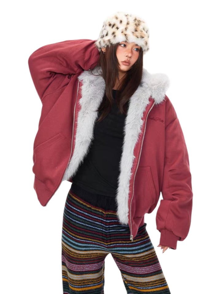 GKIKZ BABYBLISS FAUX FUR HOODIE JACKET - DOUBLE TROUBLE EDITION