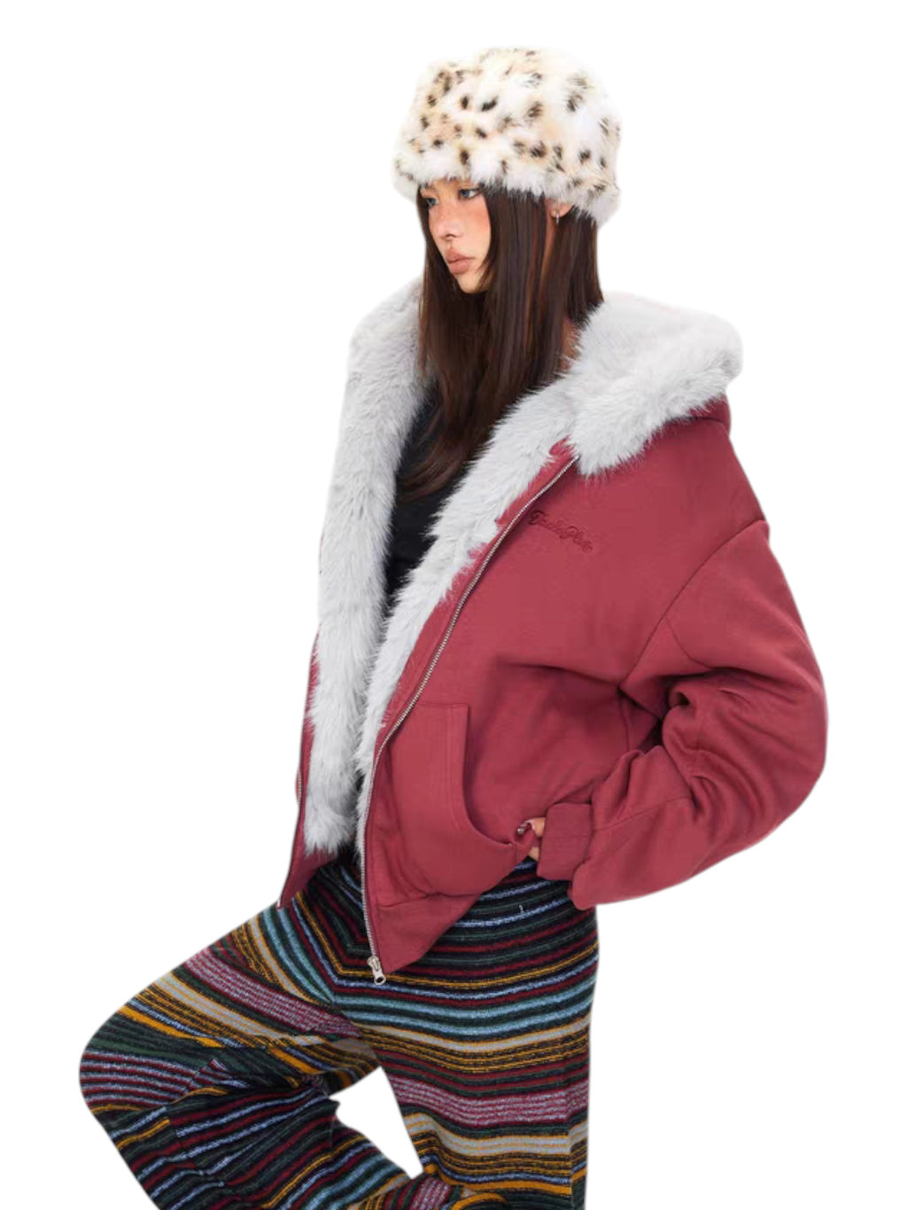 Babybliss Faux Fur Hoodie Jacket - Double Trouble Edition
