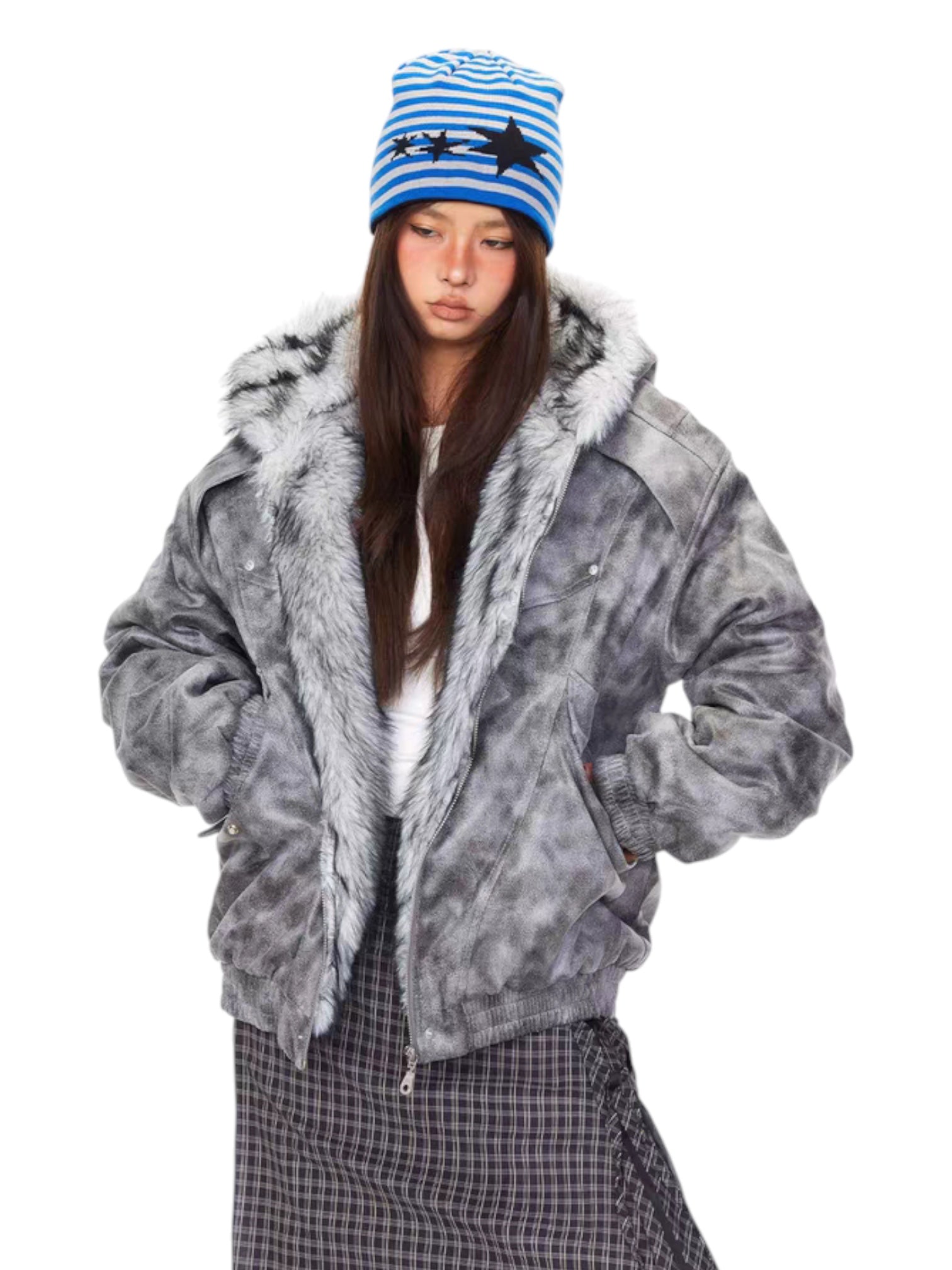 [BOGO DEAL] GKIKZ STORMFADE OVERSIZED FUR HOOD JACKET