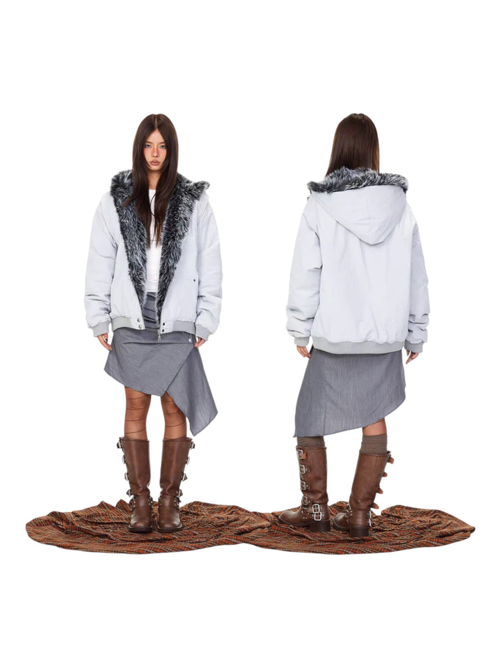 GKIKZ WINTERCLOUD FAUX FUR-LINED HOODED JACKET