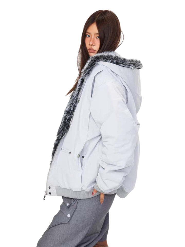 GKIKZ WINTERCLOUD FAUX FUR-LINED HOODED JACKET