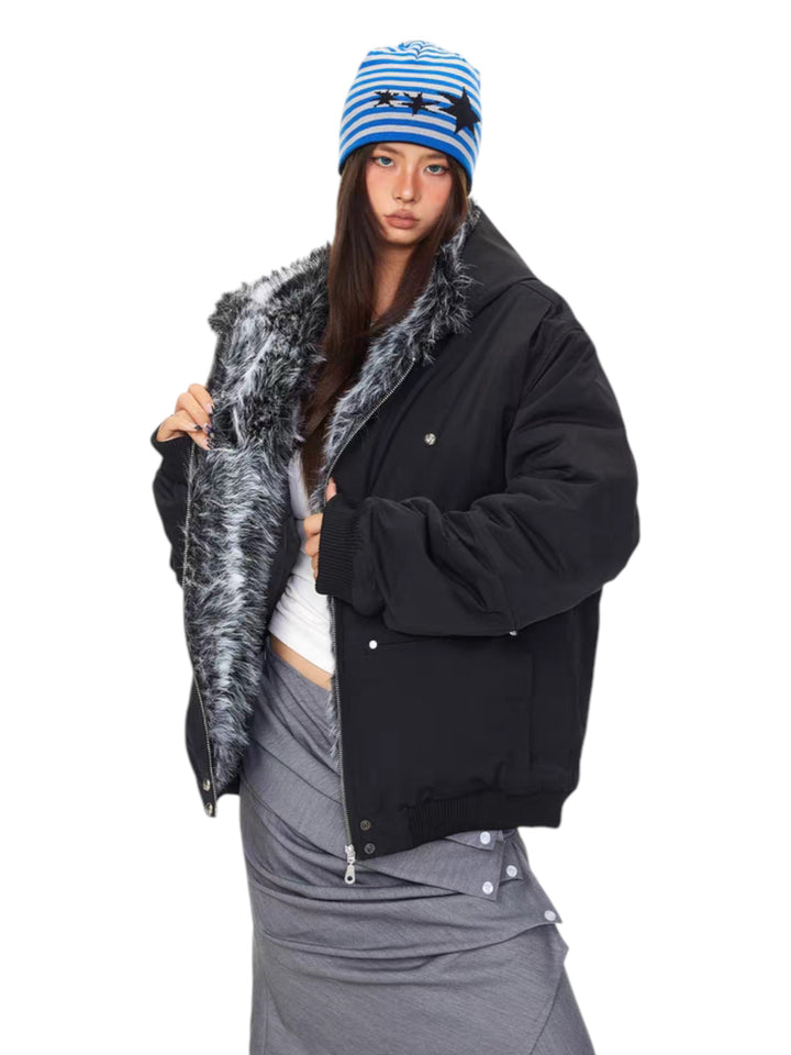 GKIKZ WINTERCLOUD FAUX FUR-LINED HOODED JACKET