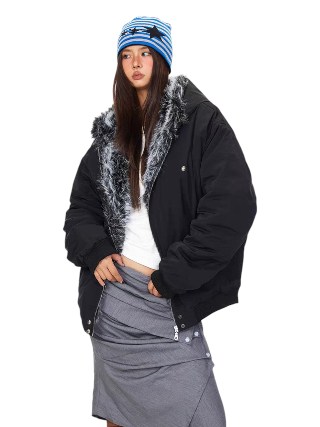 Wintercloud Faux Fur-Lined Hooded Jacket