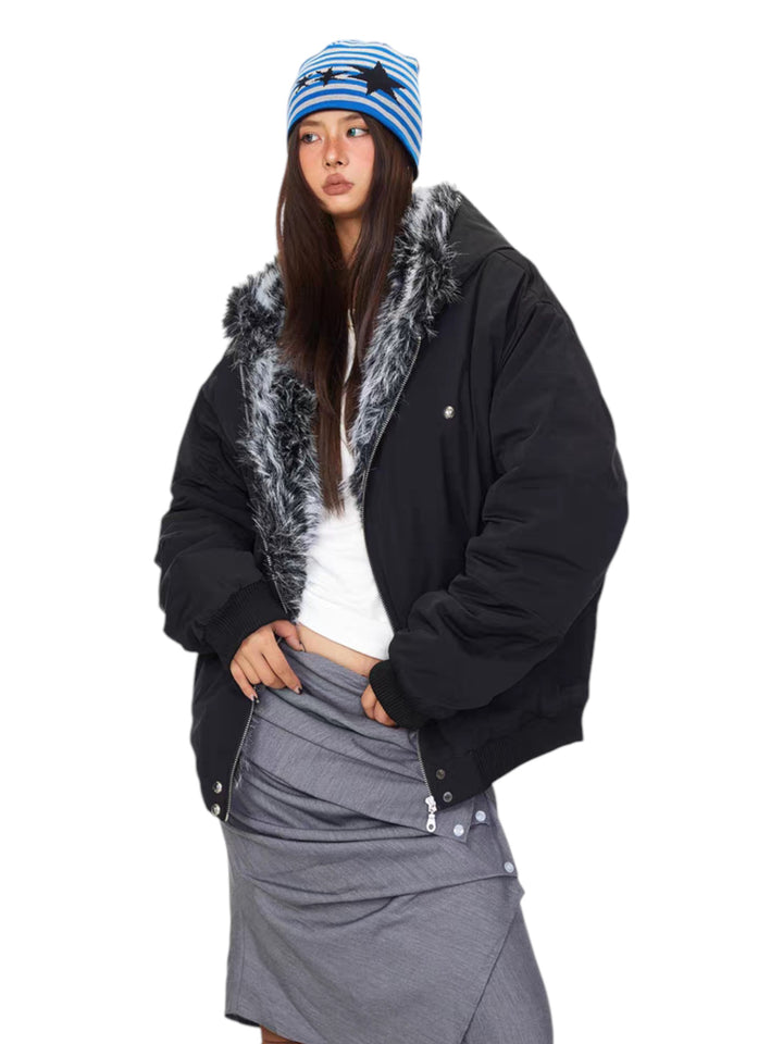 GKIKZ WINTERCLOUD FAUX FUR-LINED HOODED JACKET
