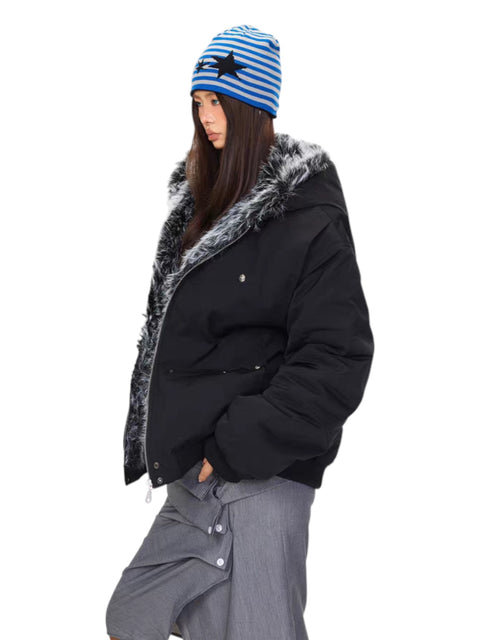 GKIKZ WINTERCLOUD FAUX FUR-LINED HOODED JACKET