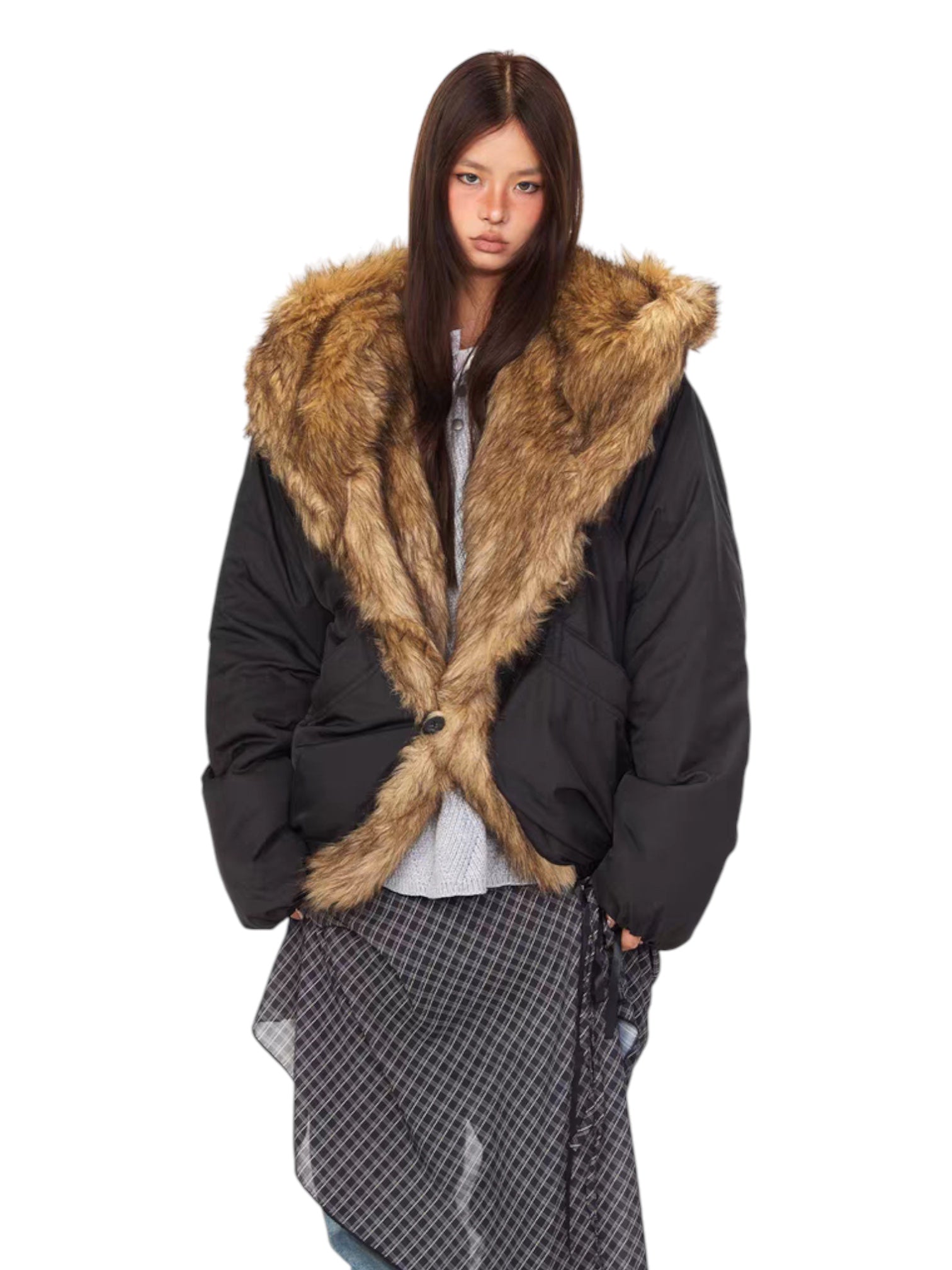 [BOGO DEAL] GKIKZ ELEMENTAL FURSTORM™ COTTON FAUX FUR HOODED JACKET