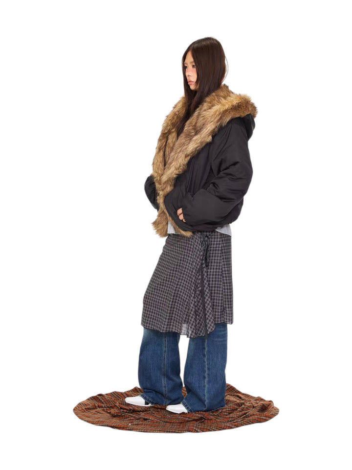 GKIKZ ELEMENTAL FURSTORM™ COTTON FAUX FUR HOODED JACKET