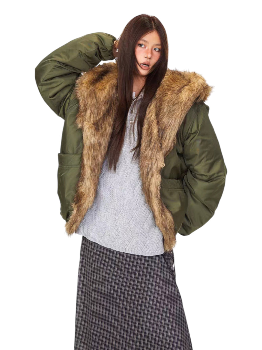 Elemental Furstorm™ Cotton Faux Fur Hooded Jacket