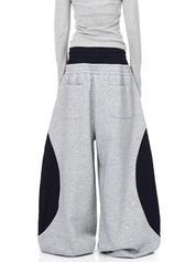 GKIKZ DUALWAIST STRIPED WIDE-LEG TRACK PANTS