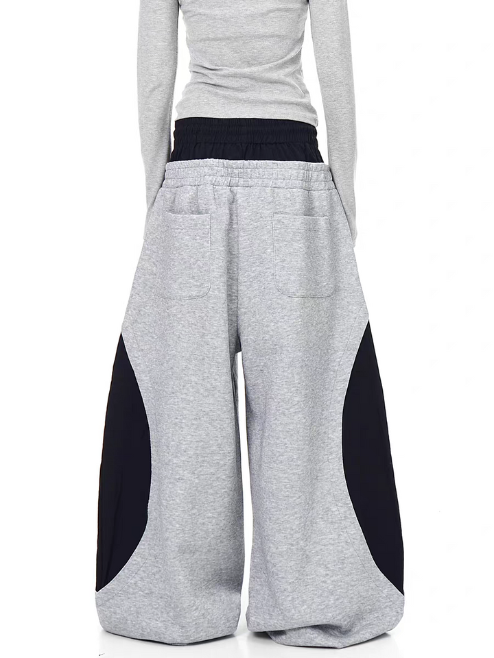 GKIKZ DUALWAIST STRIPED WIDE-LEG TRACK PANTS