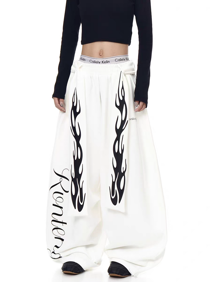 GKIKZ RONTENG INFERNO WIDE-LEG PANTS