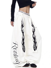 GKIKZ RONTENG INFERNO WIDE-LEG PANTS