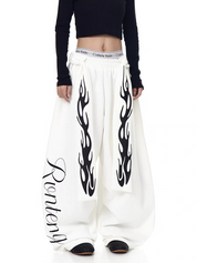 GKIKZ RONTENG INFERNO WIDE-LEG PANTS