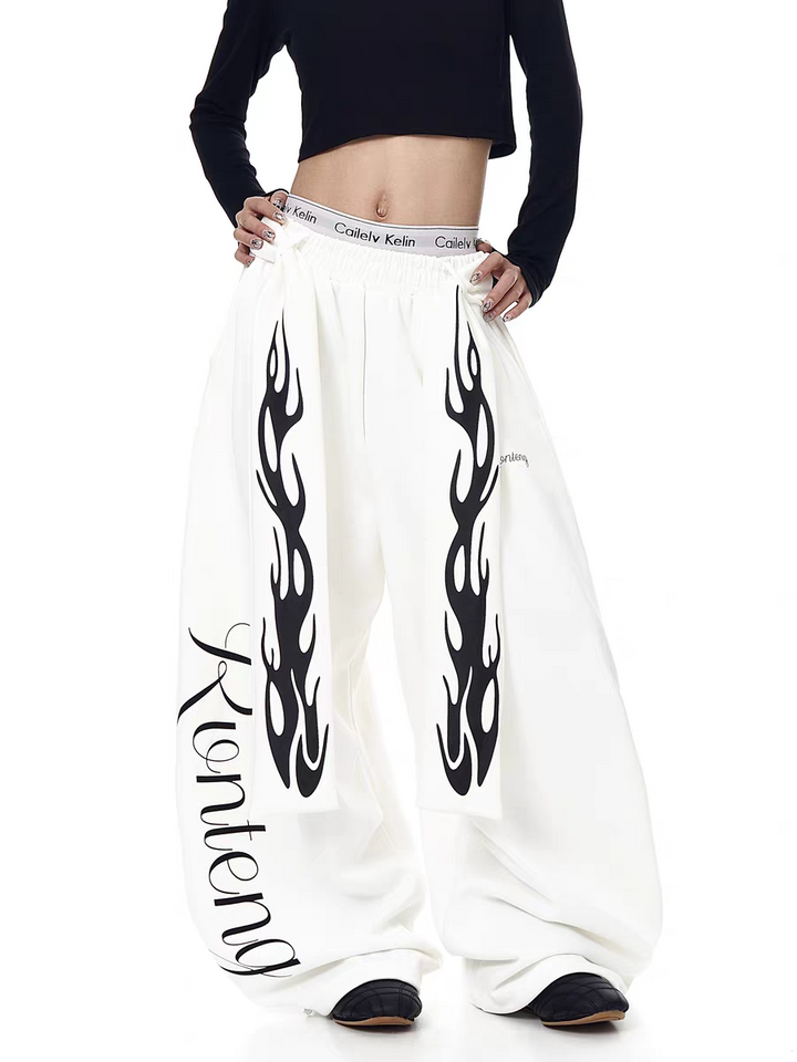 GKIKZ RONTENG INFERNO WIDE-LEG PANTS