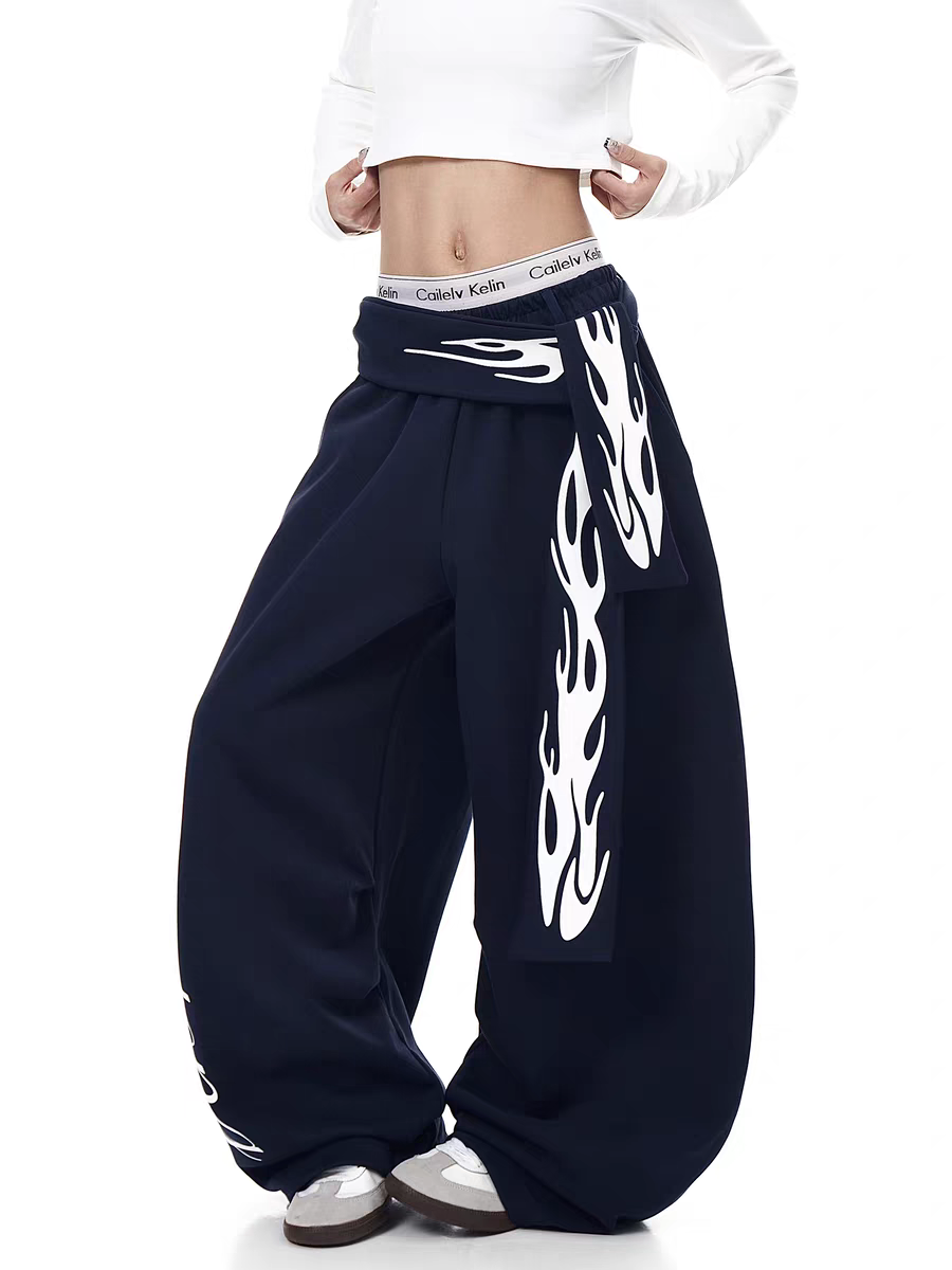 GKIKZ RONTENG INFERNO WIDE-LEG PANTS
