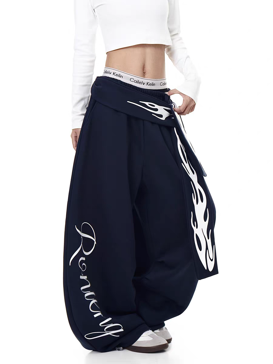 GKIKZ RONTENG INFERNO WIDE-LEG PANTS