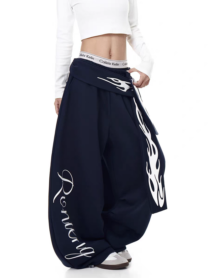 GKIKZ RONTENG INFERNO WIDE-LEG PANTS
