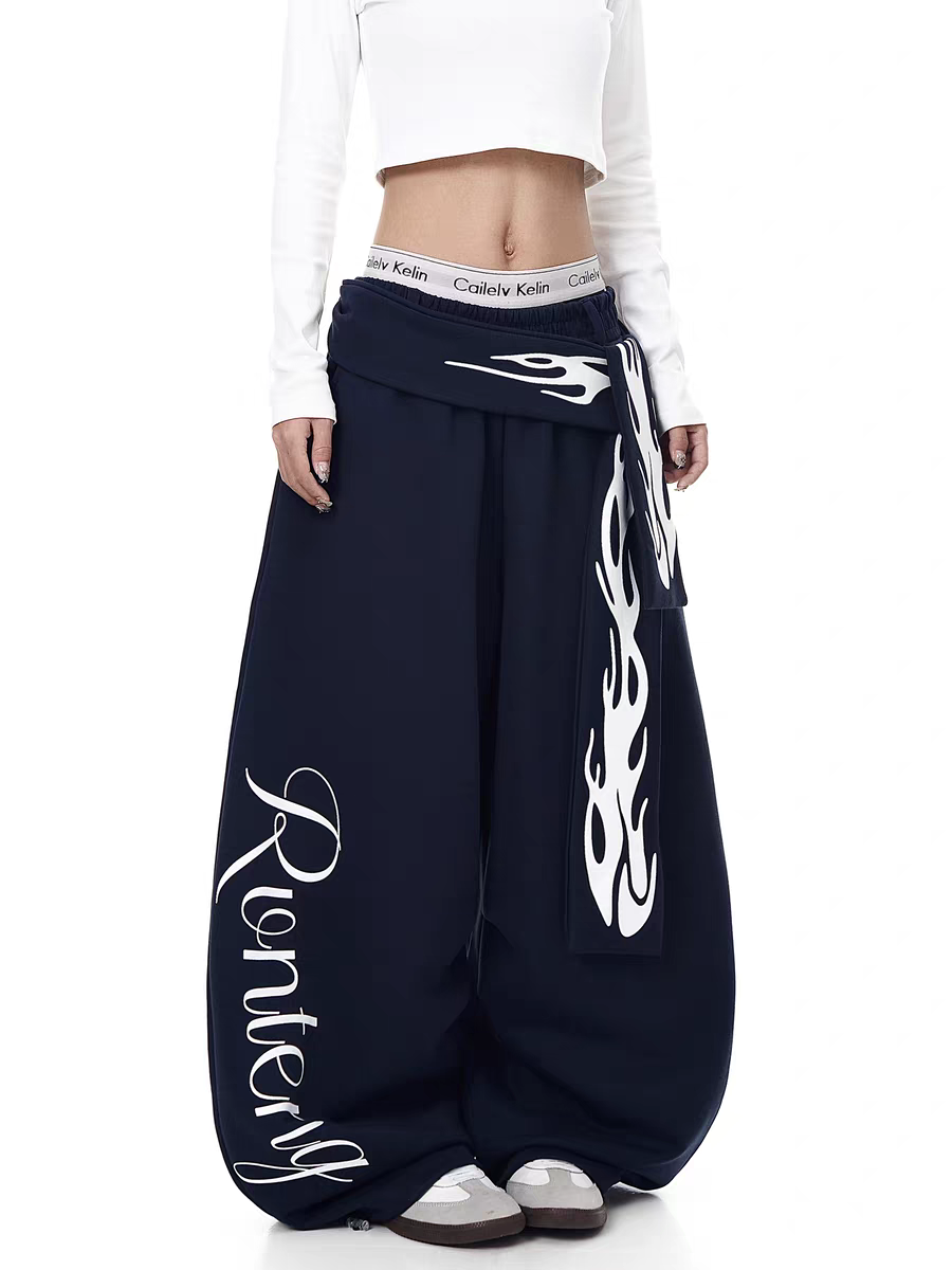 GKIKZ RONTENG INFERNO WIDE-LEG PANTS