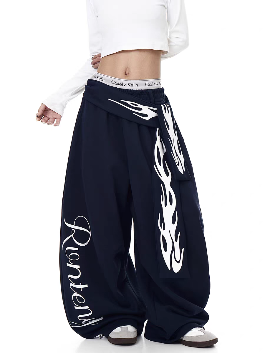 GKIKZ RONTENG INFERNO WIDE-LEG PANTS