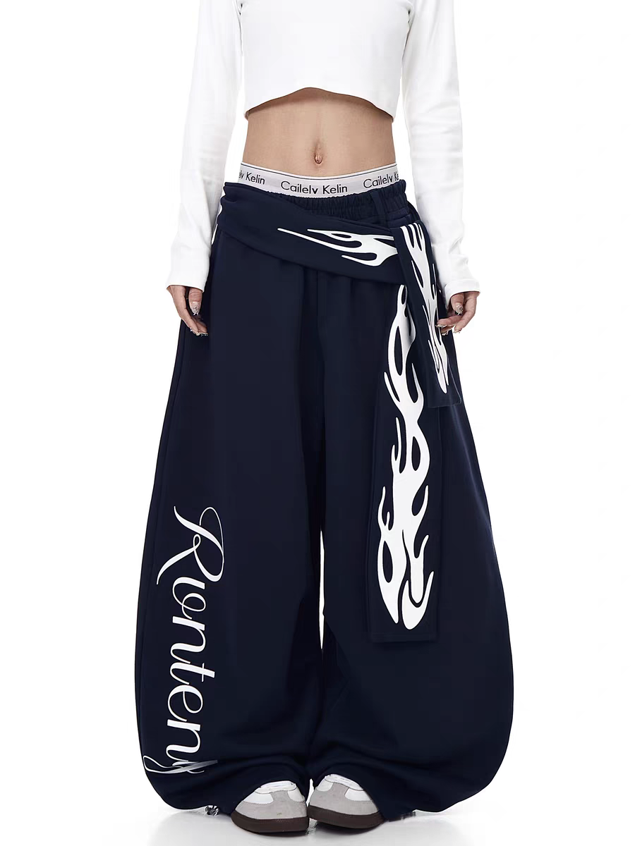 GKIKZ RONTENG INFERNO WIDE-LEG PANTS