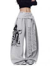Rock Reverb Graphic Wide-Leg Pants