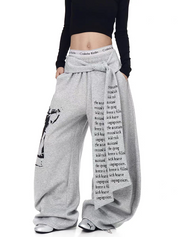 Rock Reverb Graphic Wide-Leg Pants
