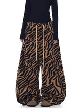 GKIKZ TIGER TRAIL PLUSH WIDE-LEG PANTS